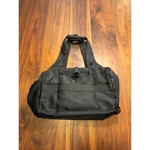 Women's Black Top Zip Duffel Gym Travel Bag With Different Compartments OS